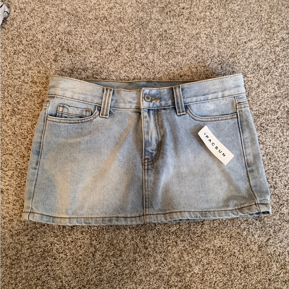 PacSun Sky Blue Mini Denim Skirt